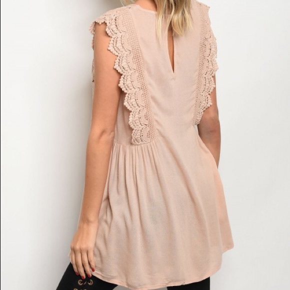 Beige Flutter Blouse [LAST ONE] - Picture 2 of 7